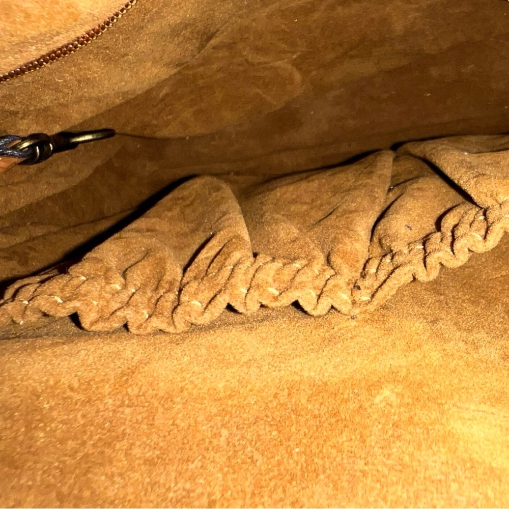 Patricia Nash Prescott Tote Shoulder Bag in hand tooled in Cognac Brown. - Picture 14 of 16